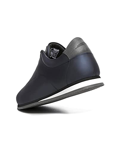 Crashers | Zapatos Casual de Hombre | Onyx Blue | Zapato de Piel Ecológico | Plantilla de Gel Extraible | Cómodo | Transpirable | 42 EU