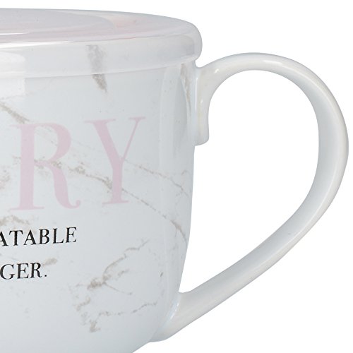 Creative Tops Ava & I Hangry 523332 - Taza de cerámica con tapa, 700 ml, color blanco