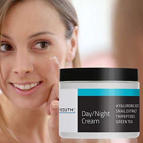 Crema Hidratante Facial de Día YEOUTH con Extracto de Caracol, Acido Hialurónico, Mejor Crema Antiarrugas - 4 oz (4oz)