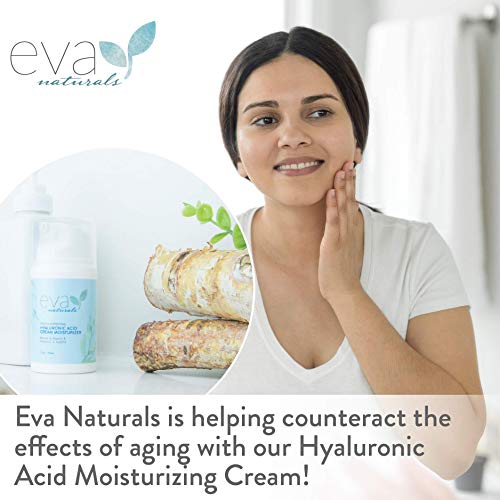 Crema Humectante de Ácido Hialurónico Eva Naturals - la Mejor Antiarrugas - Humectante Facial, Piel Seca, Retinol, Vitamina B, C, E y CoQ10 - Anti-Edad: Mejora Piel Seca(50 ml)