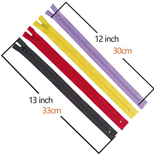 Cremalleras de Colores de Costura, Multicolor Nailon Cremalleras, 30cm/ 100 Piezas Bobina para Sastre Bricolaje Coser Ropa y Manualidades Artes (20 Colores)