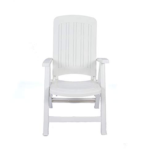 CREVICOSTA QUALITY MARK MARCAS DE CALIDAD SILLÓN Carmen Blanco. 5 Posiciones. Resina RECICLABLE 100%. Jardines Y TERRAZAS Elegantes con Este Bonito SILLÓN.