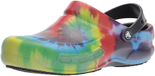 Crocs Bistro Graphic Clog Unisex Adulta Zuecos, Negro (Black/Multi), 48/49 EU