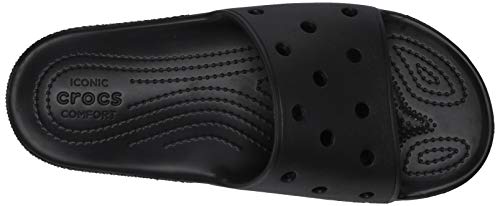 Crocs Classic Crocs Slide Unisex Adulta Zuecos, Negro (Black), 37/38 EU