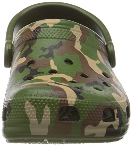 Crocs Classic Printed Camo Clog Unisex Adulta Zuecos, Verde (Army Green/Multi), 37/38 EU