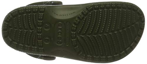 Crocs Classic Printed Camo Clog Unisex Adulta Zuecos, Verde (Army Green/Multi), 37/38 EU