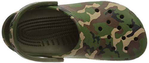 Crocs Classic Printed Camo Clog Unisex Adulta Zuecos, Verde (Army Green/Multi), 37/38 EU