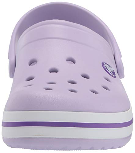 Crocs Crocband Clog Kids Unisex Niños Zuecos, Morado (Lavender/Neon Purple), 27/28 EU