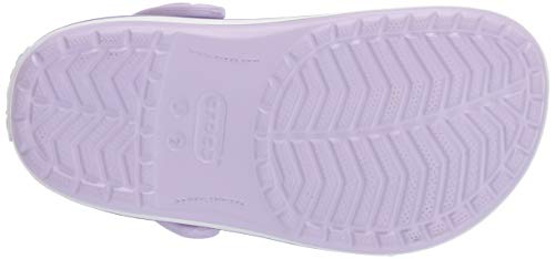 Crocs Crocband Clog Kids Unisex Niños Zuecos, Morado (Lavender/Neon Purple), 27/28 EU