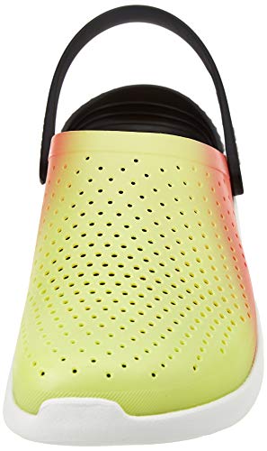 Crocs Literide Color Dip Clog, Zuecos Unisex Adulto, Lime Punch Scarlet Almost White, 39/40 EU