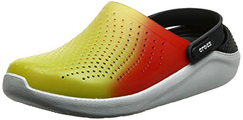 Crocs Literide Color Dip Clog, Zuecos Unisex Adulto, Lime Punch Scarlet Almost White, 39/40 EU