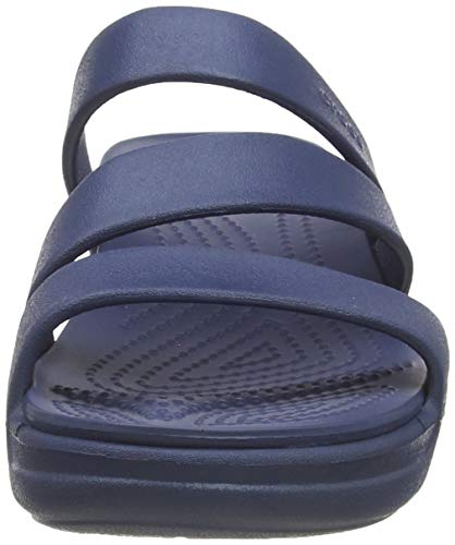 Crocs Monterey Strappy Wedge Mujer Zeppe, Azul (Navy), 39/40 EU