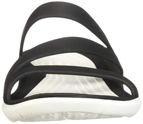 Crocs Swiftwater Sandal Mujer Sandal, Negro (Black/White), 39/40 EU