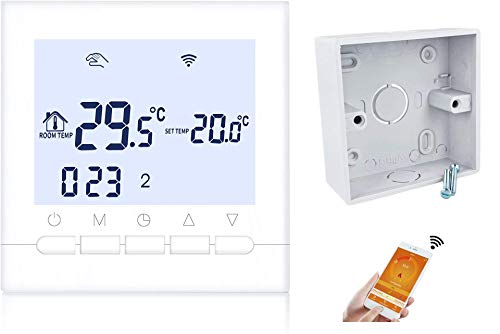 Cronotermostato WiFi control remoto online termostato smartphone Apple iOS Android caldera gas programable pantalla LCD APP gratuita AC220V 3A kit completo de caja