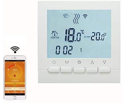 Cronotermostato WiFi control remoto online termostato smartphone Apple iOS Android caldera gas programable pantalla LCD APP gratuita AC220V 3A kit completo de caja