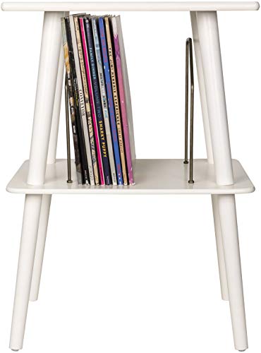 Crosley Manchester - Estantería combinada para CDs y DVDs, Blanco