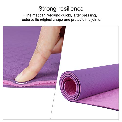 CSFLY Esterilla de yoga antideslizante e impermeable, esterilla de gimnasia, de calidad, elastómero termoplástico, esterilla de entrenamiento, para yoga, pilates, fitness, gimnasia, 183 x 61 x 0,6 cm