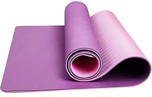 CSFLY Esterilla de yoga antideslizante e impermeable, esterilla de gimnasia, de calidad, elastómero termoplástico, esterilla de entrenamiento, para yoga, pilates, fitness, gimnasia, 183 x 61 x 0,6 cm
