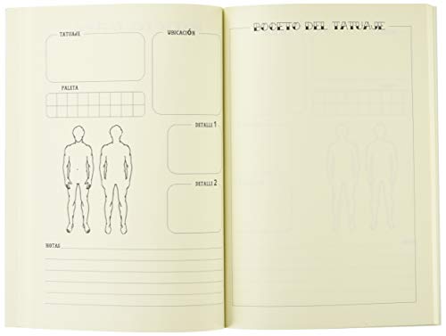 Cuaderno de Tatuajes: Registra, Ordena y Esboza tus Tatuajes - Formato 18 x 26 cm con 102 Páginas - Adecuado para Tatuadores y Aficionados a los Tattoos