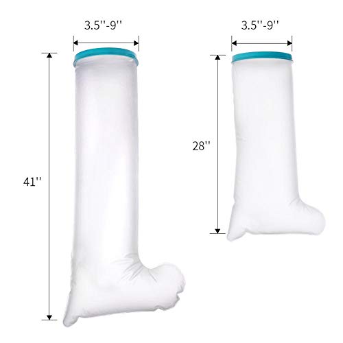 Cubierta de yeso de pierna impermeable para ducha Cubierta de yeso de pierna corta sellada reutilizable para adultos para ducha Vendaje apretado y vendaje de pierna Baño Herida Parte lejos de la humed