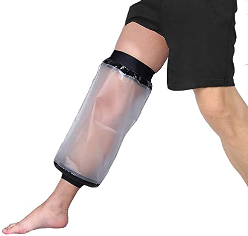 Cubierta impermeable para la rodilla, funda reutilizable para la ducha, protector de vendaje de rodilla fundido, cómodo sello hermético para mantener las heridas secas