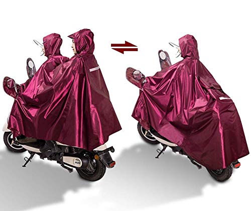 Cubierta sombrilla motocicleta eléctrica universal, poncho lluvia scooter doble, impermeable doble protección para adultos, reutilizable, para bicicleta, bicicleta, motocicleta, ciclismo al aire libr