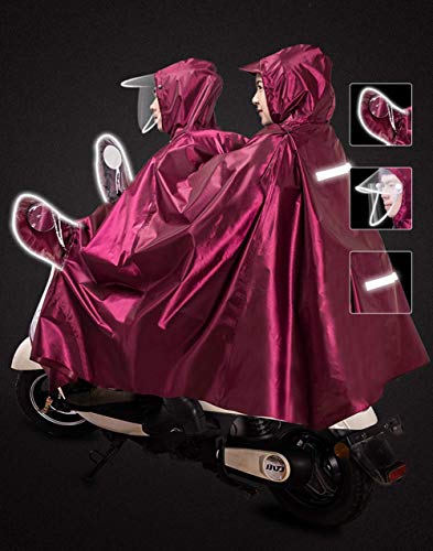 Cubierta sombrilla motocicleta eléctrica universal, poncho lluvia scooter doble, impermeable doble protección para adultos, reutilizable, para bicicleta, bicicleta, motocicleta, ciclismo al aire libr