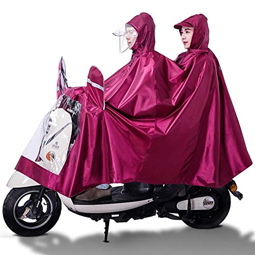 Cubierta sombrilla motocicleta eléctrica universal, poncho lluvia scooter doble, impermeable doble protección para adultos, reutilizable, para bicicleta, bicicleta, motocicleta, ciclismo al aire libr