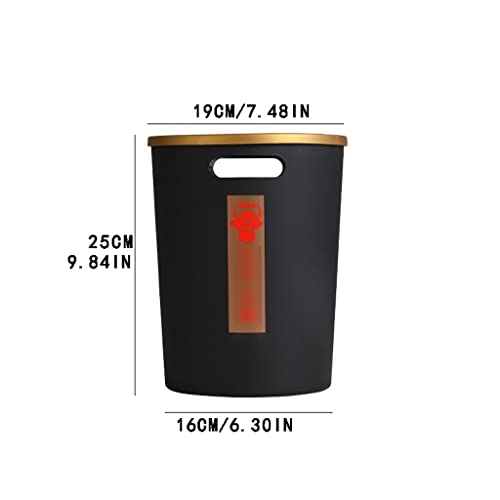 Cubo de Basura Basura Can Baño Hogar Sin CUBIERTE AUSIÓN PRINCIPIANDO RING CON MANERA DE RESIDUOS COCINA DE COCINA DE OFICINA DE OFICINA DE OFICINA CREATIVA PLÁSTICO DE BASURA PEQUEÑAS PEQUEÑAS PEQUEÑ