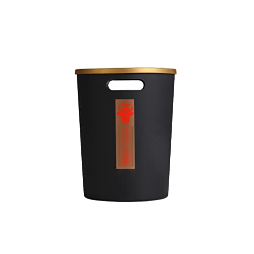 Cubo de Basura Basura Can Baño Hogar Sin CUBIERTE AUSIÓN PRINCIPIANDO RING CON MANERA DE RESIDUOS COCINA DE COCINA DE OFICINA DE OFICINA DE OFICINA CREATIVA PLÁSTICO DE BASURA PEQUEÑAS PEQUEÑAS PEQUEÑ