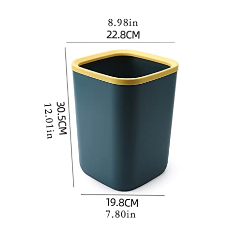 Cubo de Basura Bote de basura for el hogar Latas de basura doméstico Luz Moderna Luz de basura No Cubierta Apressando Anillo Capacidad de gran capacidad Papelera de reciclaje para Cocina, Baño, Inodor