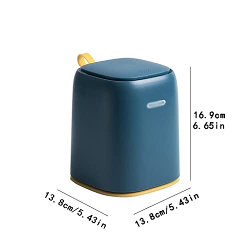 Cubo de Basura Mini la basura de escritorio puede encimera las latas de basura de WastBasket con tapa pequeña cesta de basura basura de basura for mesa de mesa de mesa dormitorio baño cocina para Coci