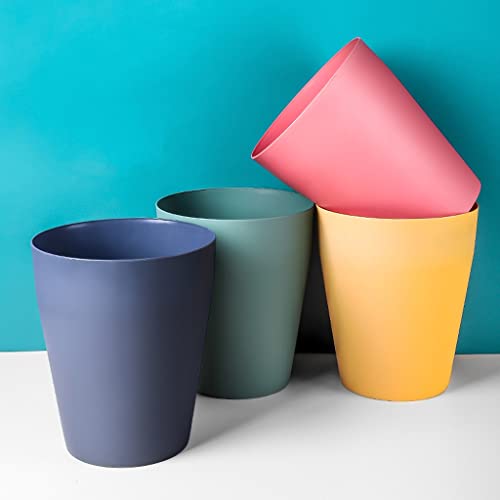 Cubo de Basura Pequeña basura de basura redonda de plástico de plástico Papelera abierta Papelera de contenedor de basura for baño Cocina Oficina para Cocina, Baño, Inodoro, Etc ( Color : A )
