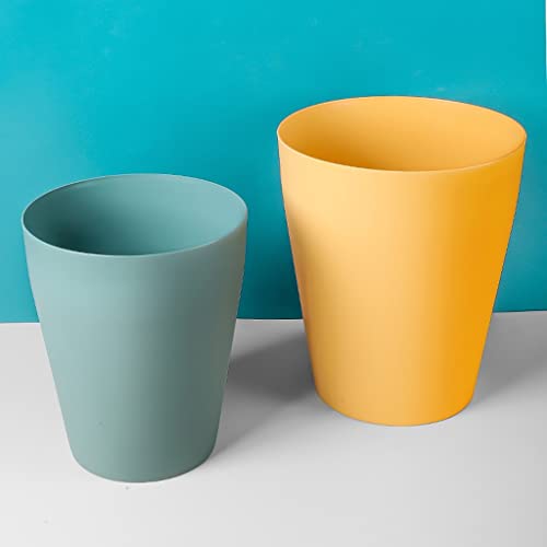 Cubo de Basura Pequeña basura de basura redonda de plástico de plástico Papelera abierta Papelera de contenedor de basura for baño Cocina Oficina para Cocina, Baño, Inodoro, Etc ( Color : A )