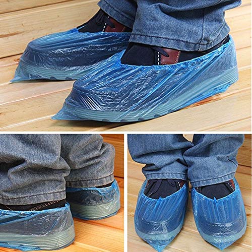 Cubrezapatos (100 unidades, 50 pares, impermeables), color azul