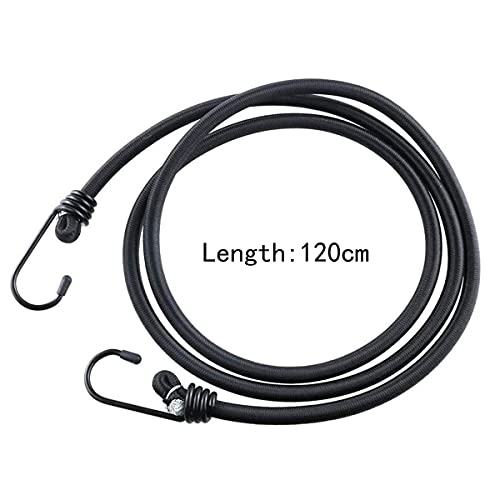 Cuerdas elásticas elásticas, 2 piezas de 120 cm resistente correa elástica con ganchos para coche, caravana, baúles de camping, vehículos recreativos, equipajes