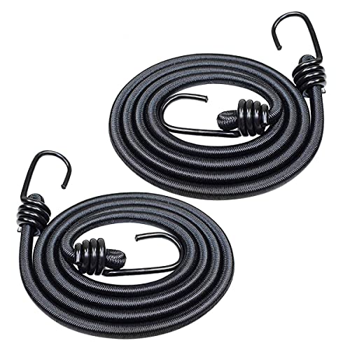 Cuerdas elásticas elásticas, 2 piezas de 120 cm resistente correa elástica con ganchos para coche, caravana, baúles de camping, vehículos recreativos, equipajes
