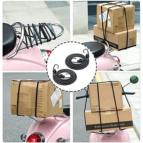 Cuerdas elásticas elásticas, 2 piezas de 120 cm resistente correa elástica con ganchos para coche, caravana, baúles de camping, vehículos recreativos, equipajes