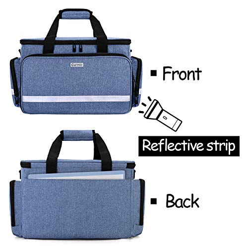 CURMIO Botiquín de Primeros Auxilios, Maleta de Primeros Auxilios, Bolsa para Emergencias, Multiusos, Ligero, Sola Bolsa, Azul.
