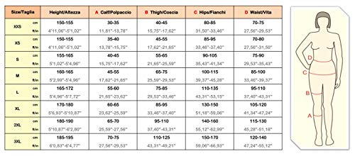 CzSalus Pantalón largo ligero, mallas adelgazantes de compresión media para lipedema y linfedema (XXL, Piel)