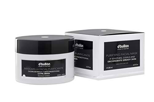 D´Bullon Mascarilla Facial Purificante para Pieles Grasas Calma y Refresca. Elimina el exceso de grasa y las impurezas de la piel. Calma, refresca y descongestiona - 200ml
