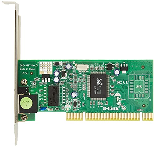 D-Link DGE-528T – Tarjeta PCI Gigabit Ethernet RJ45 (10/100/1000 Mbps), Compatible con Windows, Windows Server, Linux y MacOS