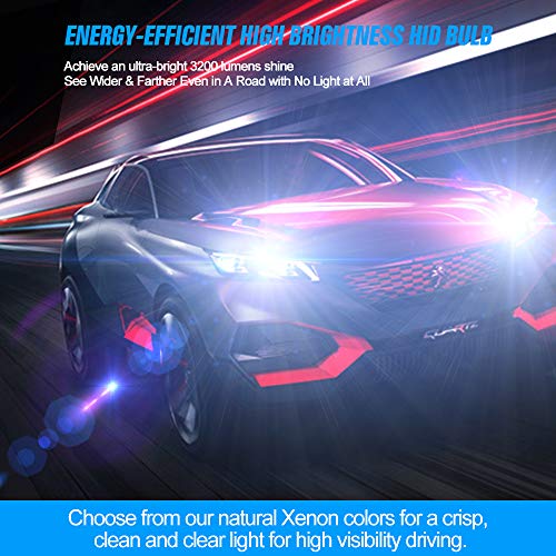 D1S Xenón Bombilla Auto HID Lámpara 35W 5000K, Paquete de 2