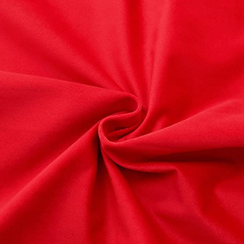 Dalina 2 Fundas de Cojines de Terciopelo de 45x45CM - Fundas para Almohadas y Cojines, 100% Poliéster y Extra Suave , 2 Unidades con Cierre de Cremallera . (Rojo)