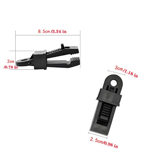 Dancepandas Clips De Lona Ideal 24PCS Abrazadera Plástico Tarp Clips Carpa Clip Accesorio Para Acampada De Plástico Para Actividades Al Aire Libre (Rosso Giallo Arancio Verde Blu Nero)