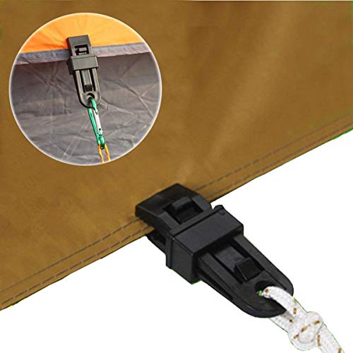 Dancepandas Clips De Lona Ideal 24PCS Abrazadera Plástico Tarp Clips Carpa Clip Accesorio Para Acampada De Plástico Para Actividades Al Aire Libre (Rosso Giallo Arancio Verde Blu Nero)