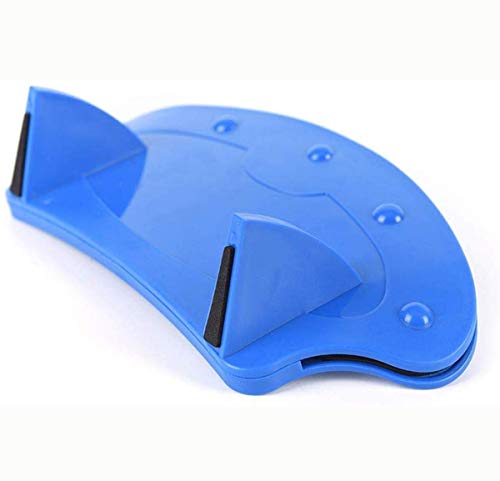 dancepandas Soporte Naipes 4PCS Playing Card Holder Soporte para Juego de Cartas para Niños y Ancianos, Personas con Mal Agarre Artritis, etc, Diseño Curvado, Azul