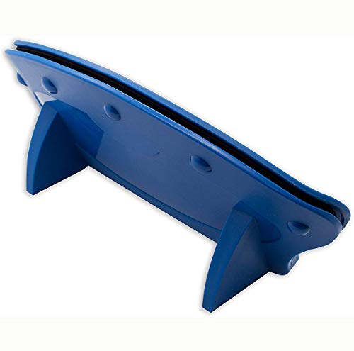 dancepandas Soporte Naipes 4PCS Playing Card Holder Soporte para Juego de Cartas para Niños y Ancianos, Personas con Mal Agarre Artritis, etc, Diseño Curvado, Azul