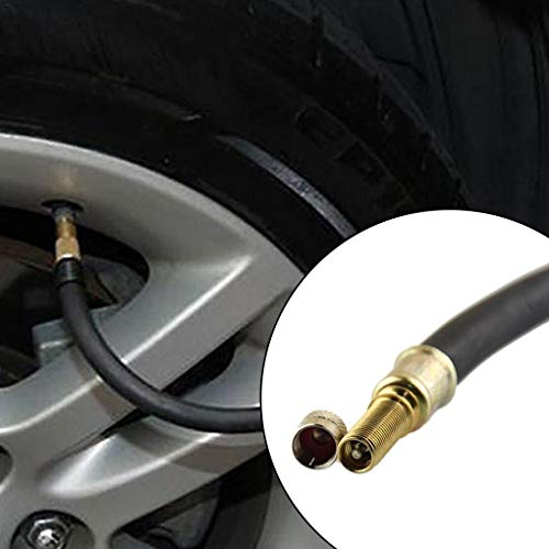 DANDANdianzi Adaptador de 140mm Auto del Coche Van Bus del neumático de la Rueda Gemela Flexible de Goma de la válvula de la válvula Flexible del vástago Adaptador de extensión del suplemento