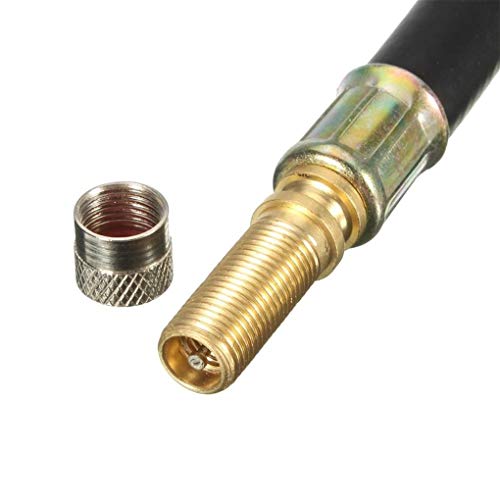DANDANdianzi Adaptador de 140mm Auto del Coche Van Bus del neumático de la Rueda Gemela Flexible de Goma de la válvula de la válvula Flexible del vástago Adaptador de extensión del suplemento